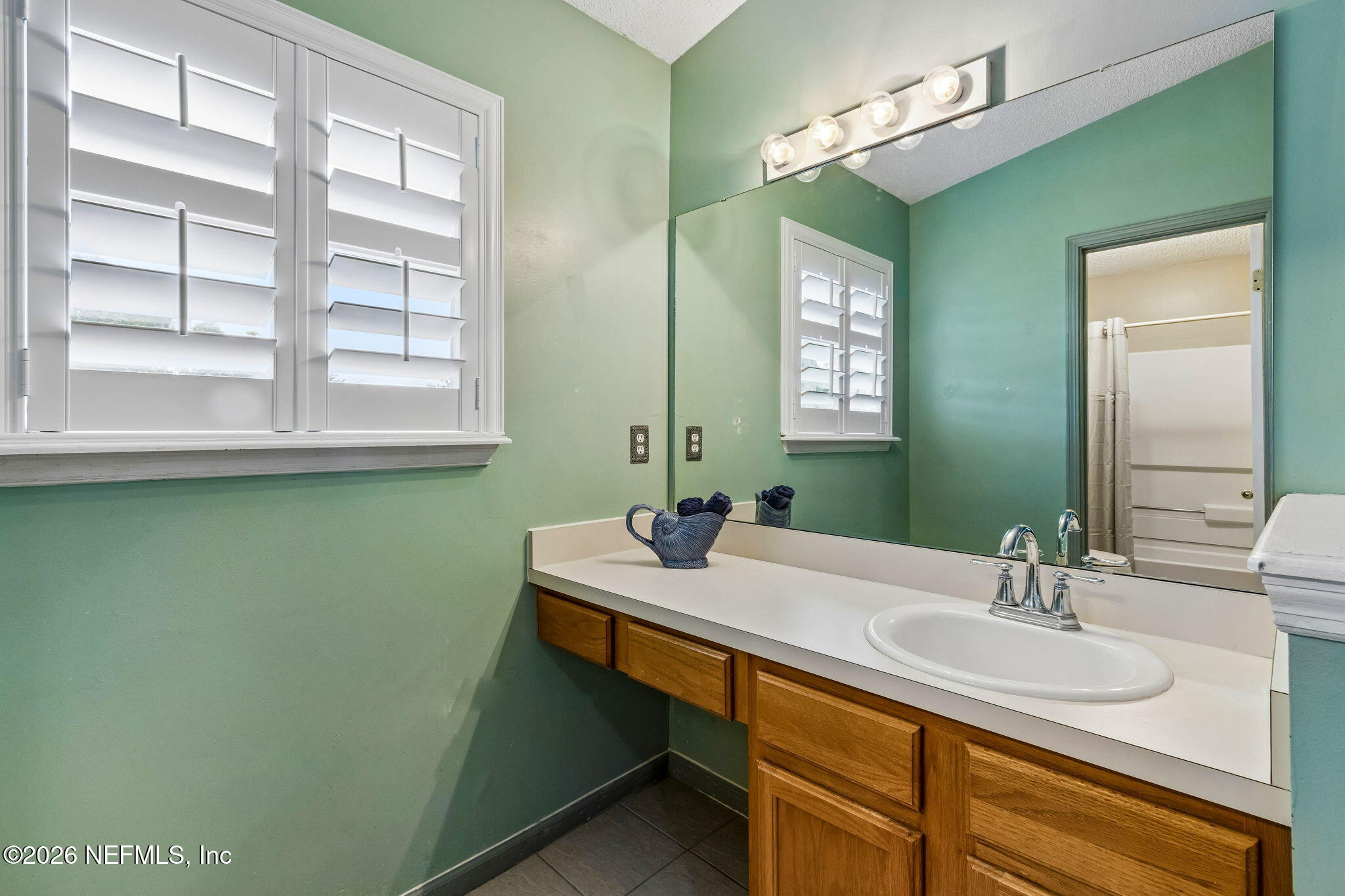 12648 Moose Road Jacksonville, FL 32226 - Photo 25 of 38 a bathroom with a sink and a mirror