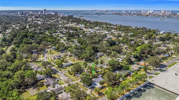 a front view of a house with a yard and tree