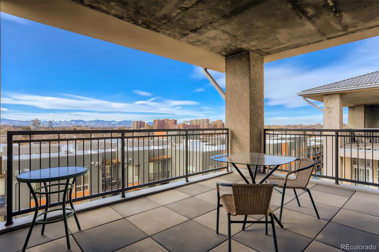 275 South Harrison Street, Unit 602 Denver, CO 80209 - Photo 21 of 33 a view of a balcony with furniture