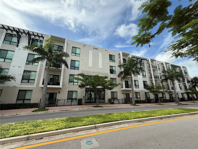 an empty room with a door