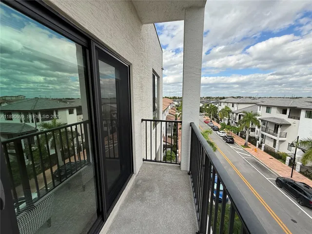a view of city from balcony