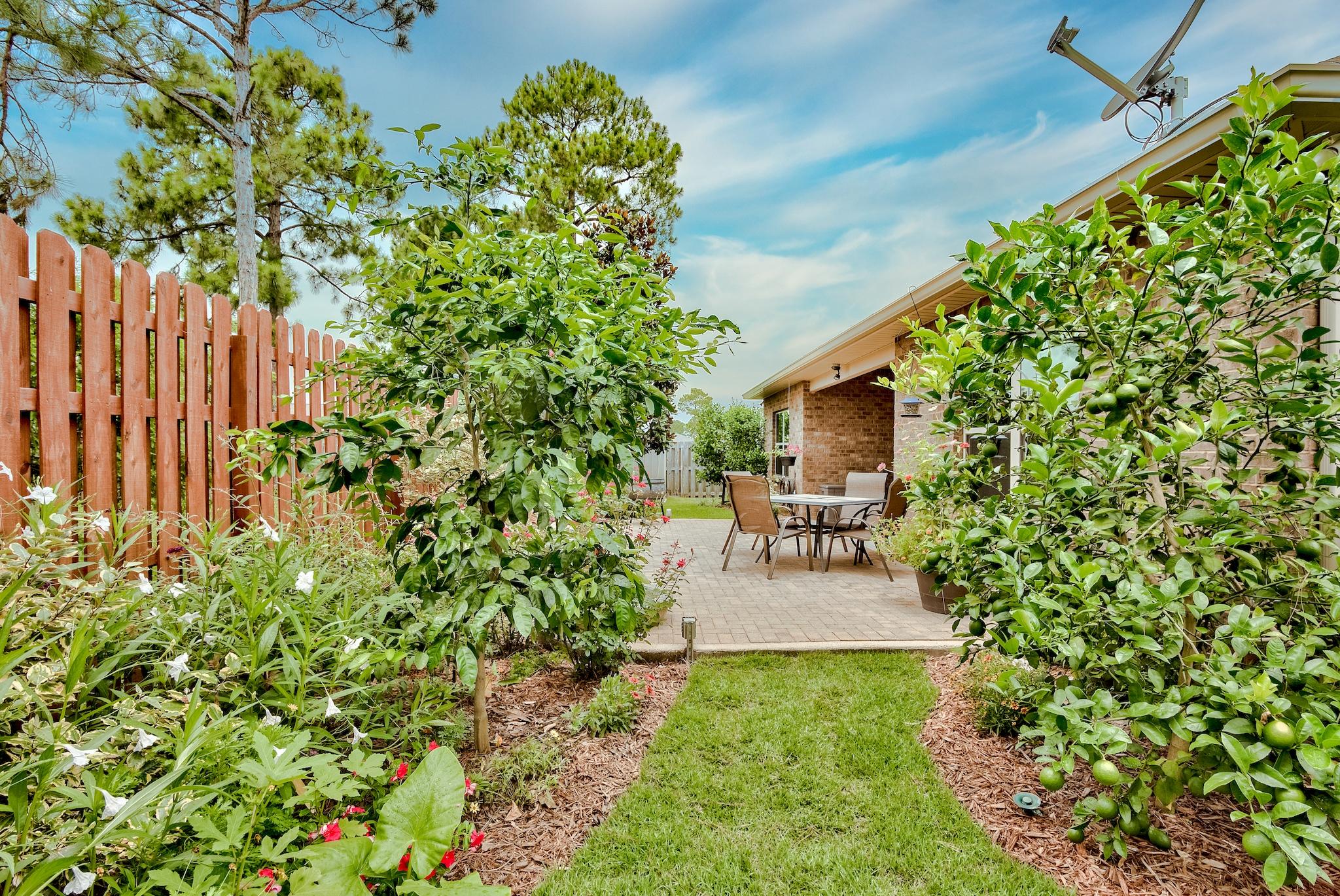 386 Pin Oak Loop Santa Rosa Beach, FL 32459 - Photo 33 of 47 a view of a chair and table in the garden
