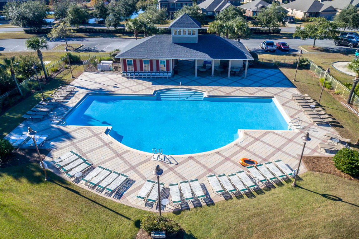 386 Pin Oak Loop Santa Rosa Beach, FL 32459 - Photo 39 of 47 an aerial view of a house with swimming pool