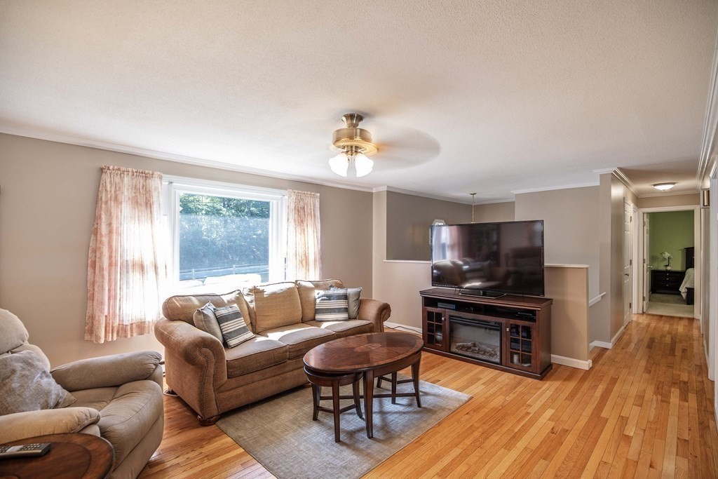 182 Ayer Road Shirley, MA 01464 - Photo 9 of 35 a living room with furniture a fireplace and a flat screen tv