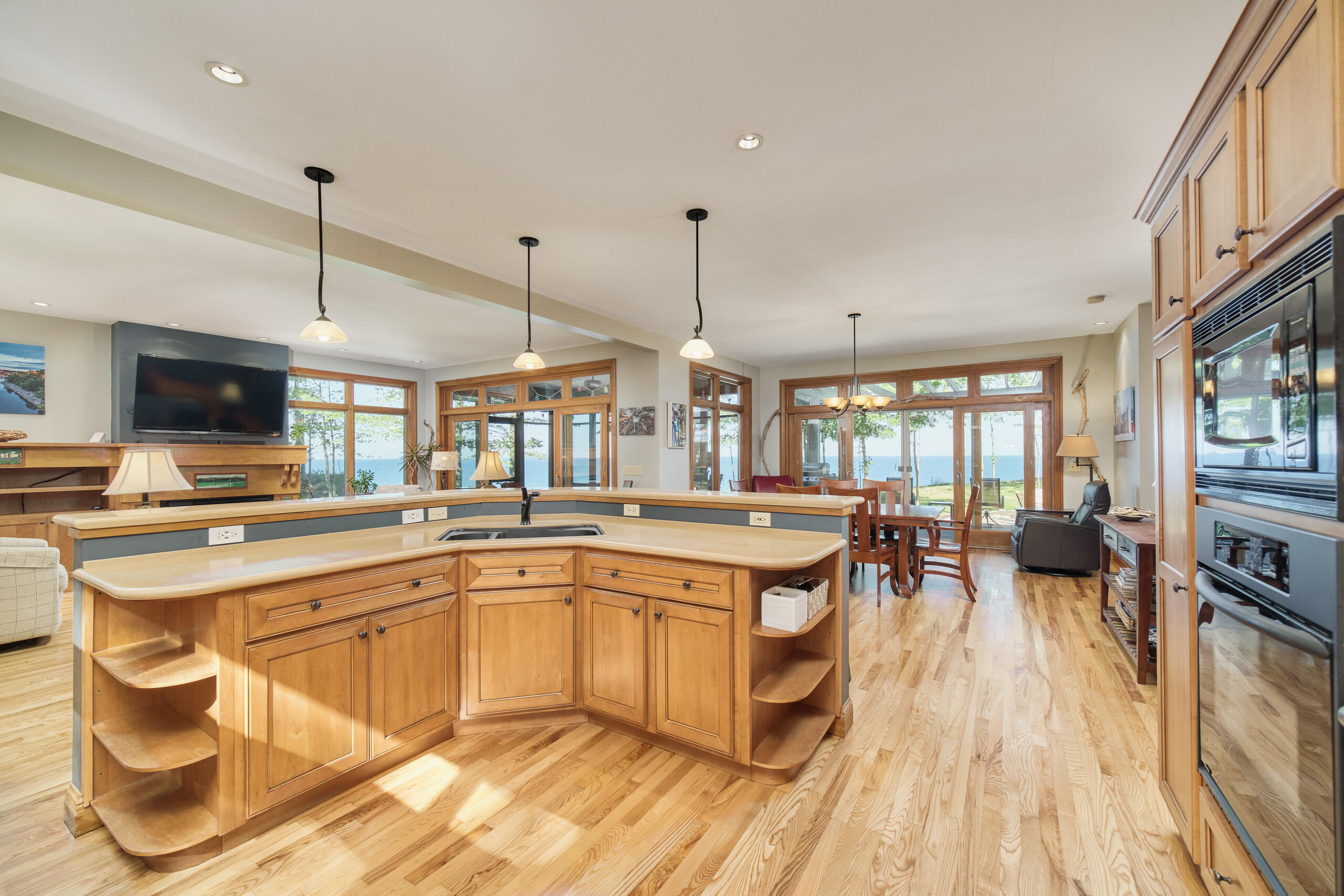 4582 West Fox Farm Road Manistee, MI 49660 - Photo 28 of 80 Kitchen has panoramic water view!