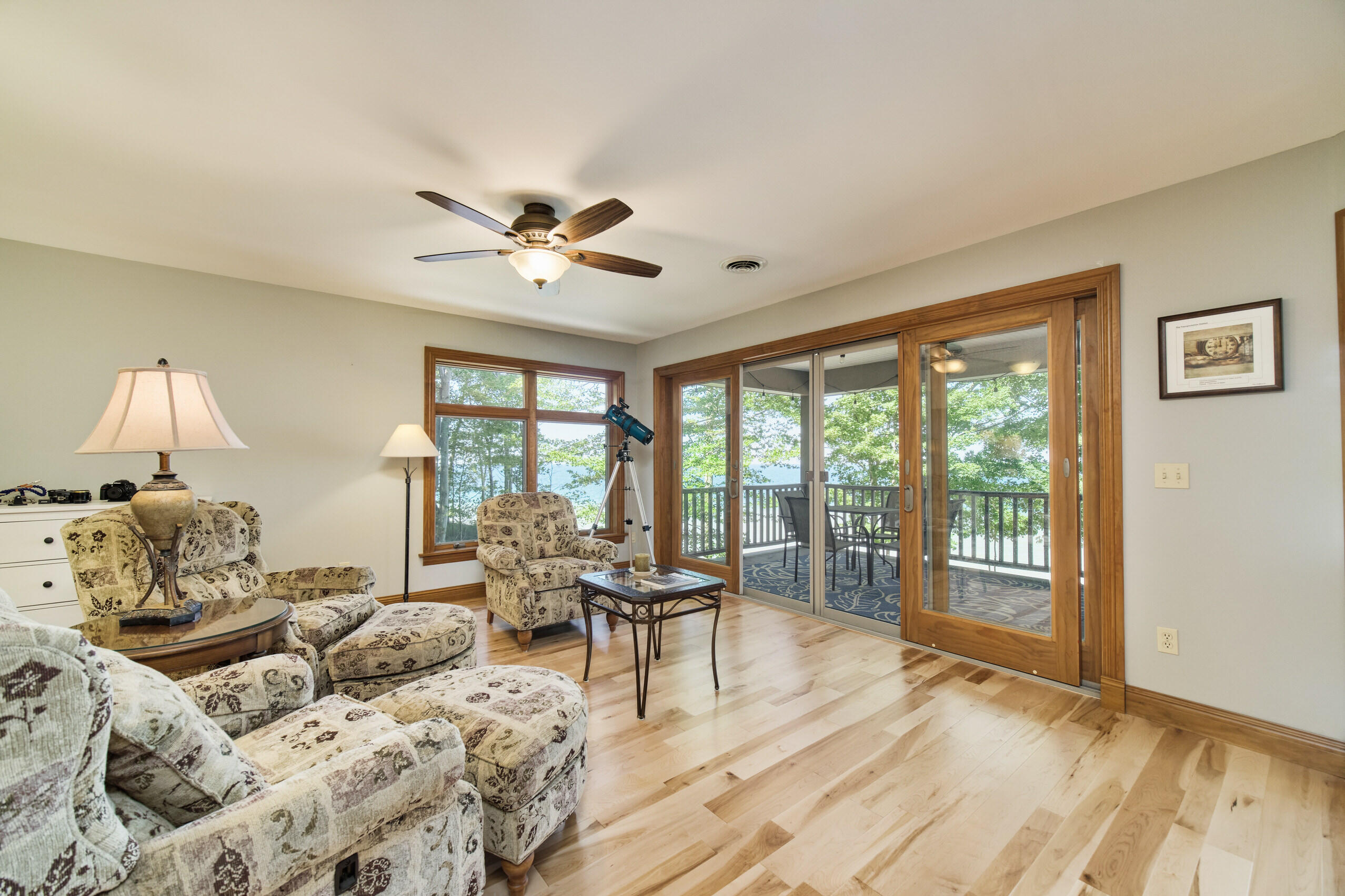 4582 West Fox Farm Road Manistee, MI 49660 - Photo 44 of 80 Family room doors to covered porch