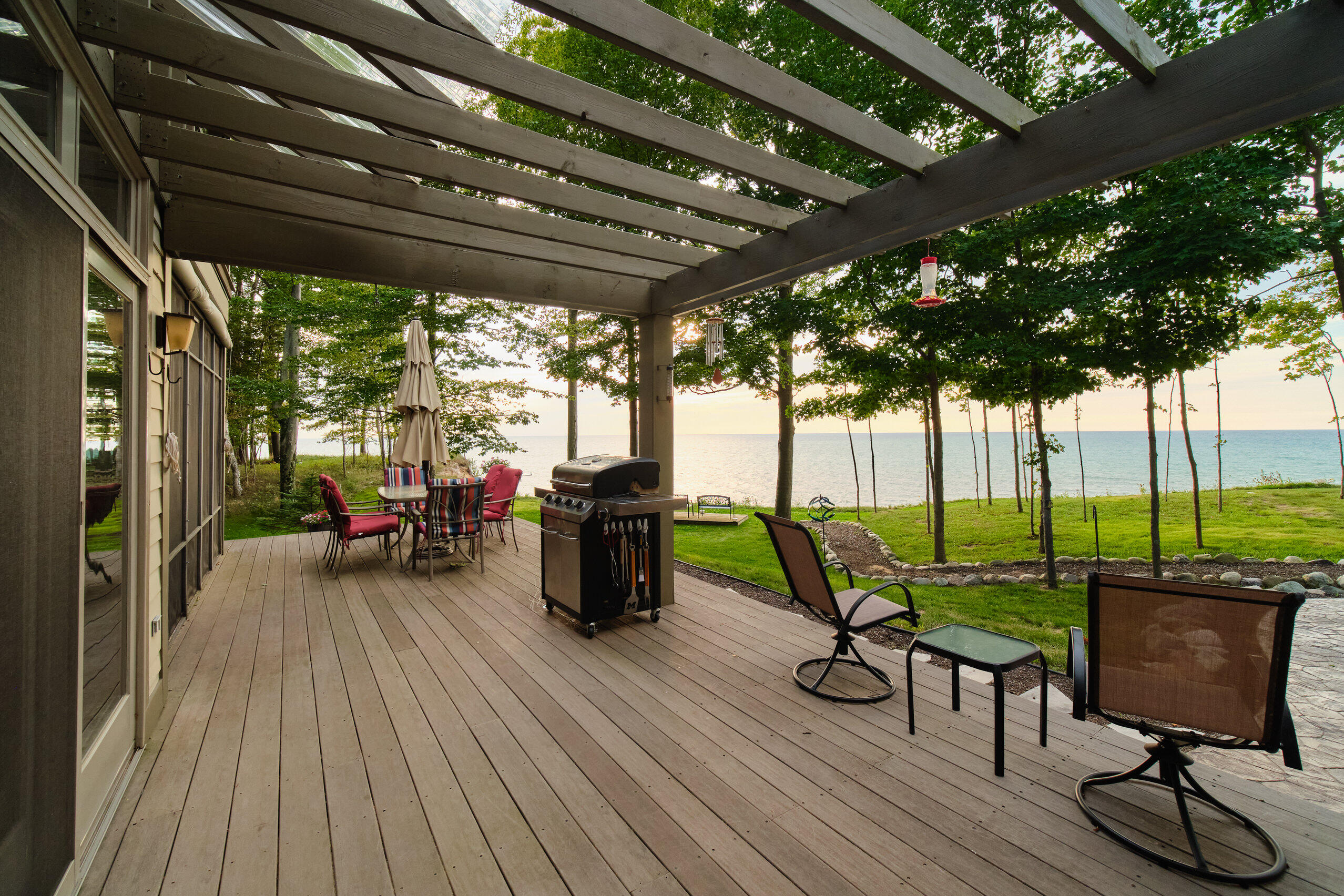 4582 West Fox Farm Road Manistee, MI 49660 - Photo 6 of 80 Pergola for filtered light