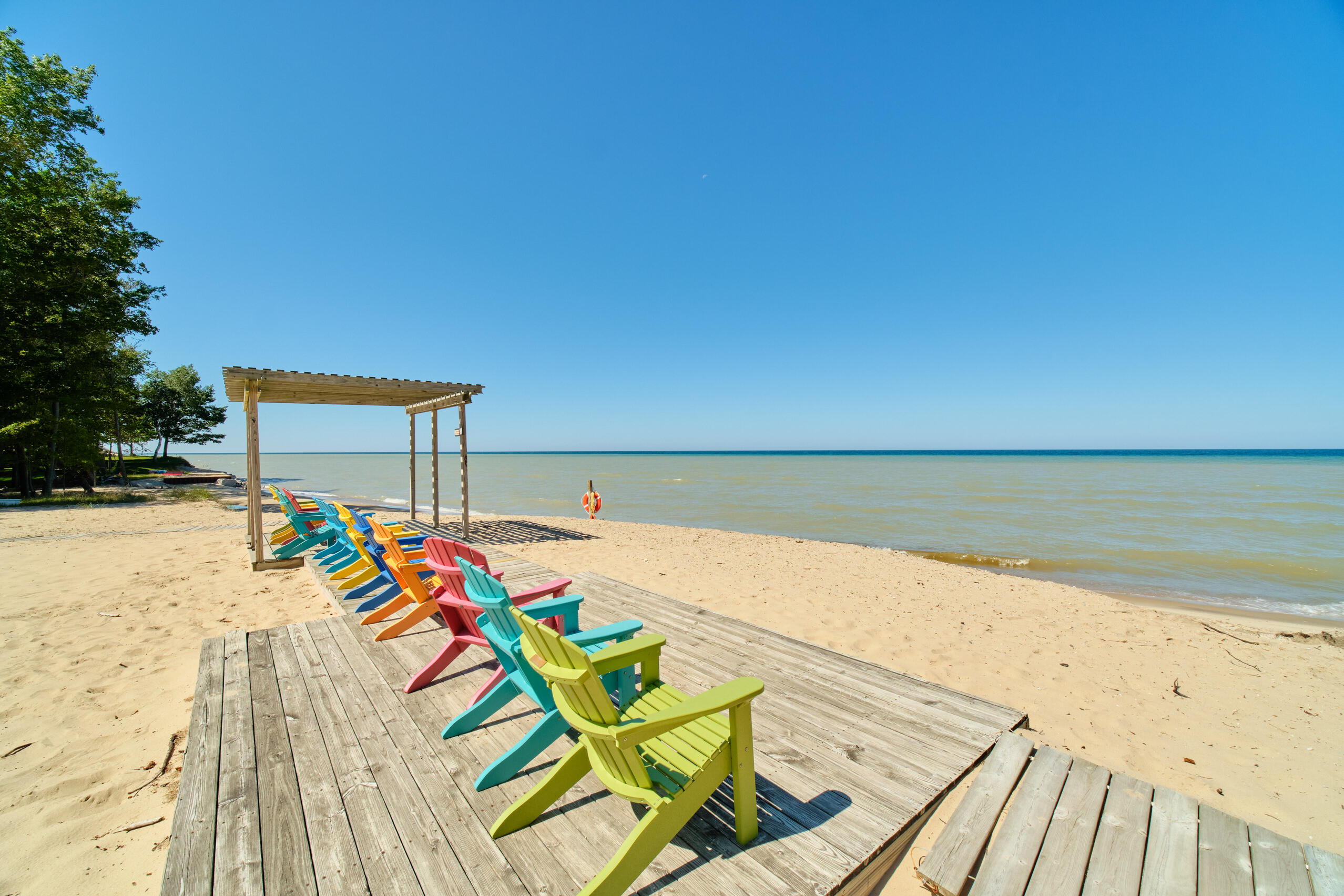 4582 West Fox Farm Road Manistee, MI 49660 - Photo 71 of 80 Chairs on deck at beach