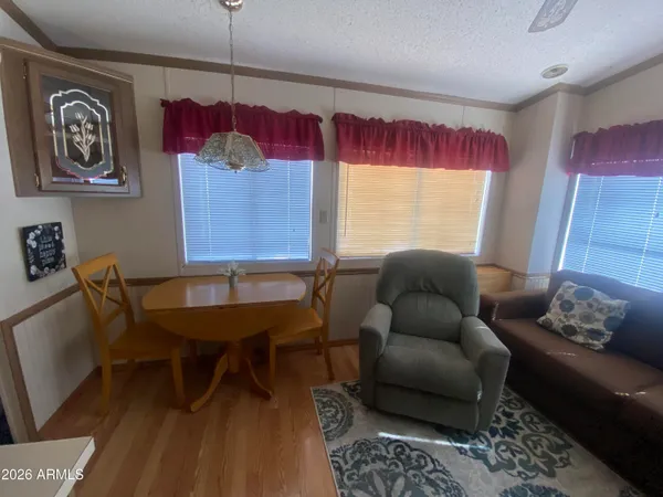 a view of a kitchen with car parked