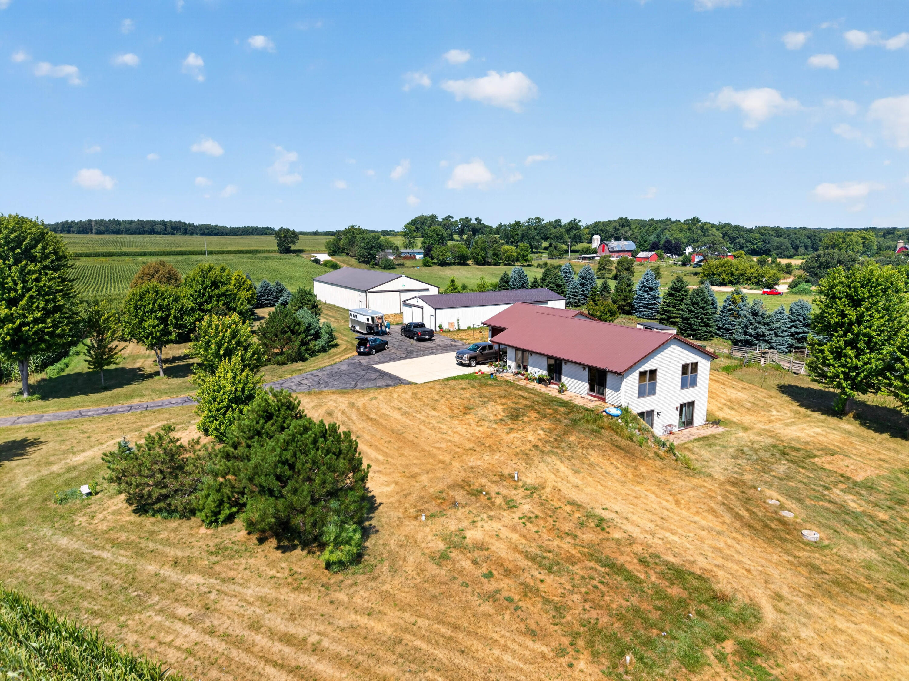 N5802 Johnson Road Richmond, WI 53115 - Photo 7 of 30 air view
