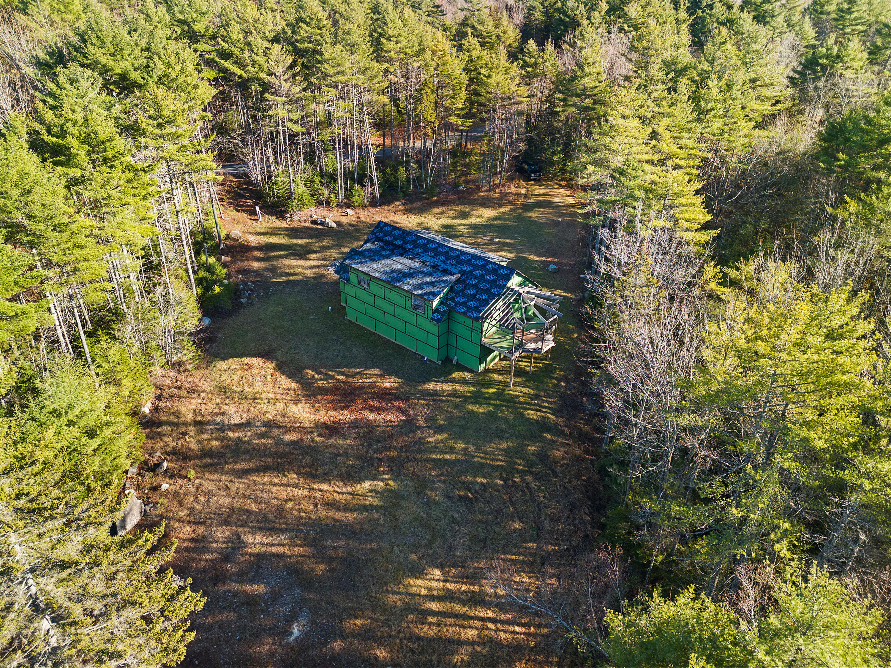 16 Crowley Road Lincolnville, ME 04849 - Photo 7 of 11 16 Crowley Back Left from drone height