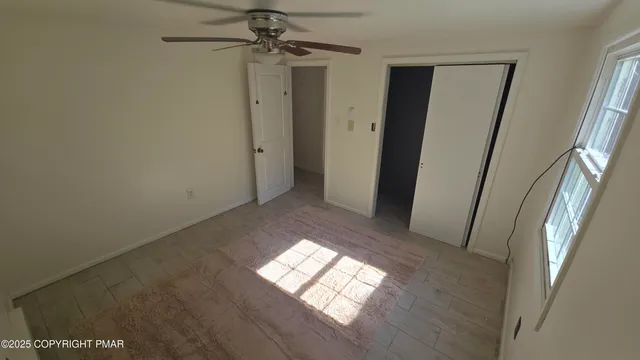 an empty room with a window