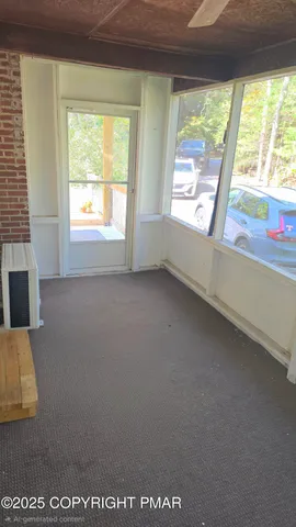 a view of backyard of house