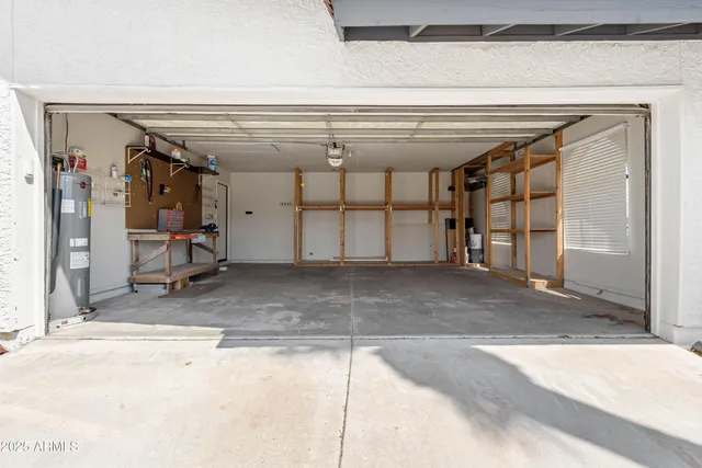 a view of a garage