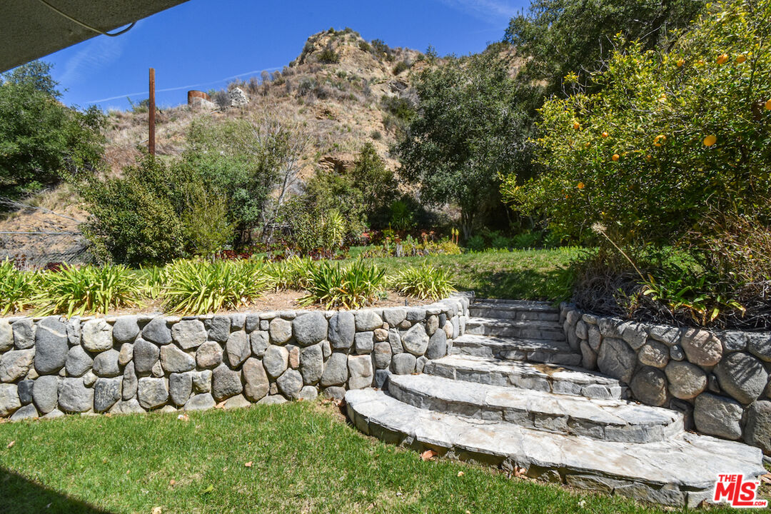 2447 Stonyvale Road Tujunga, CA 91042 - Photo 18 of 33 a view of a backyard with plants and trees