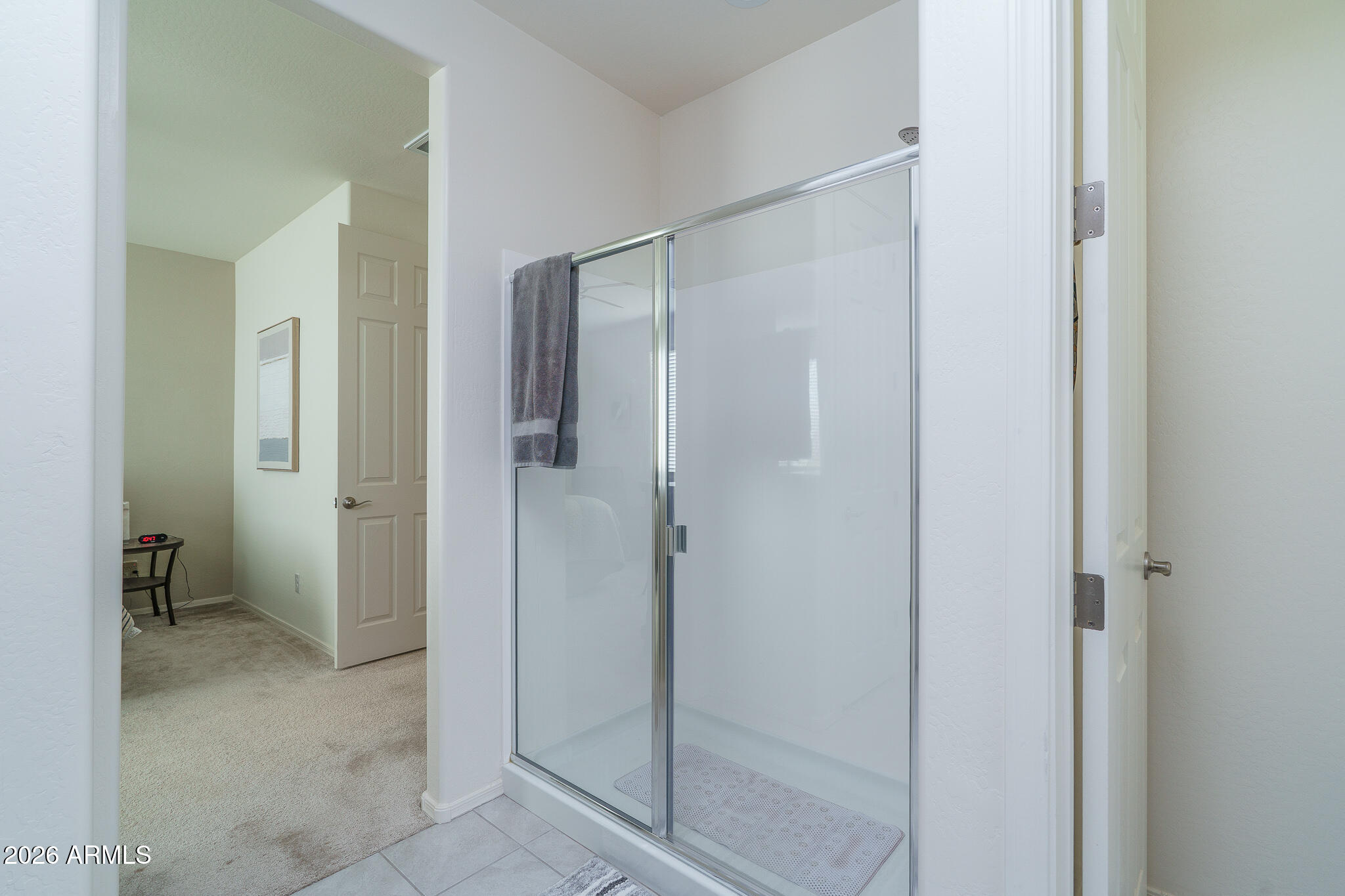 17851 West Red Fox Road Surprise, AZ 85387 - Photo 15 of 42 a bathroom with a shower and a glass door