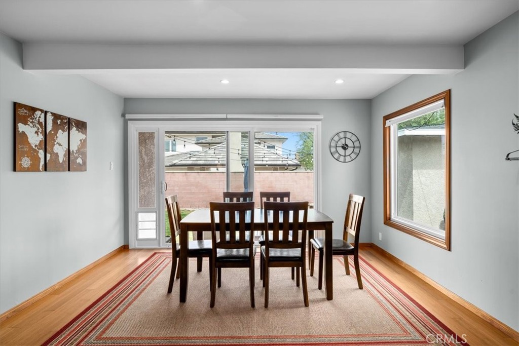 22643 Draille Drive Torrance, CA 90505 - Photo 14 of 33 a view of a dining room with furniture window and wooden floor