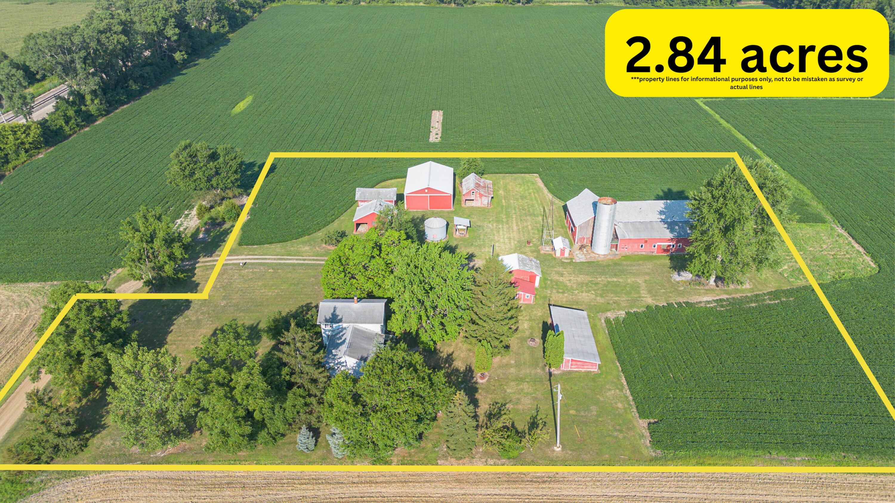 4985 West Gilpin Road Three Oaks, MI 49128 - Photo 2 of 37 Yellow lines are for informational purpo