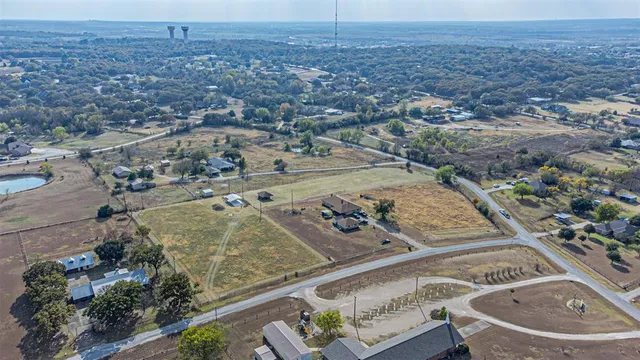 an aerial view of a residential houses
