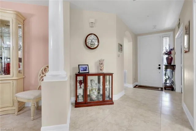 a view of a hallway with elevator