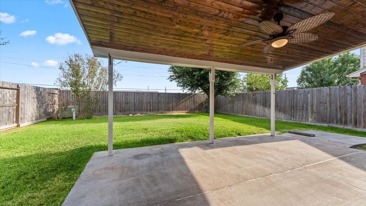 527 Cypresswood Knoll Spring, TX 77373 - Photo 7 of 45 a view of a backyard with wooden fence