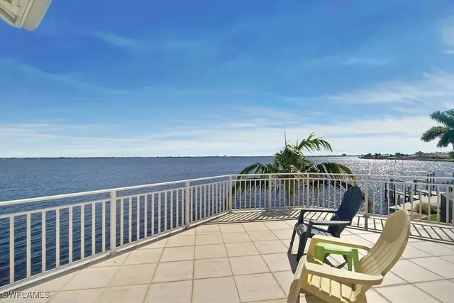 a view of a chair in a balcony