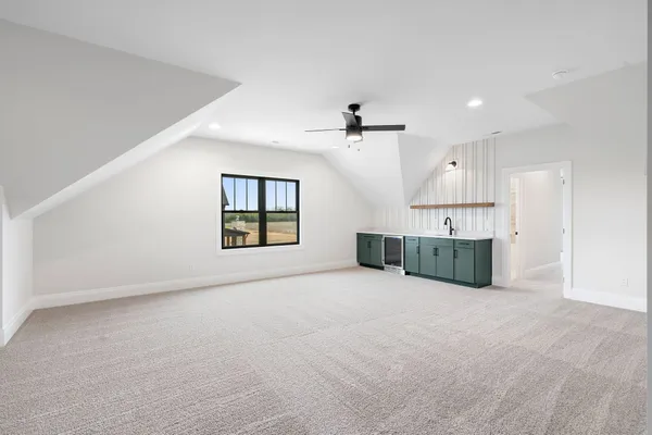 a view of a livingroom with an empty room