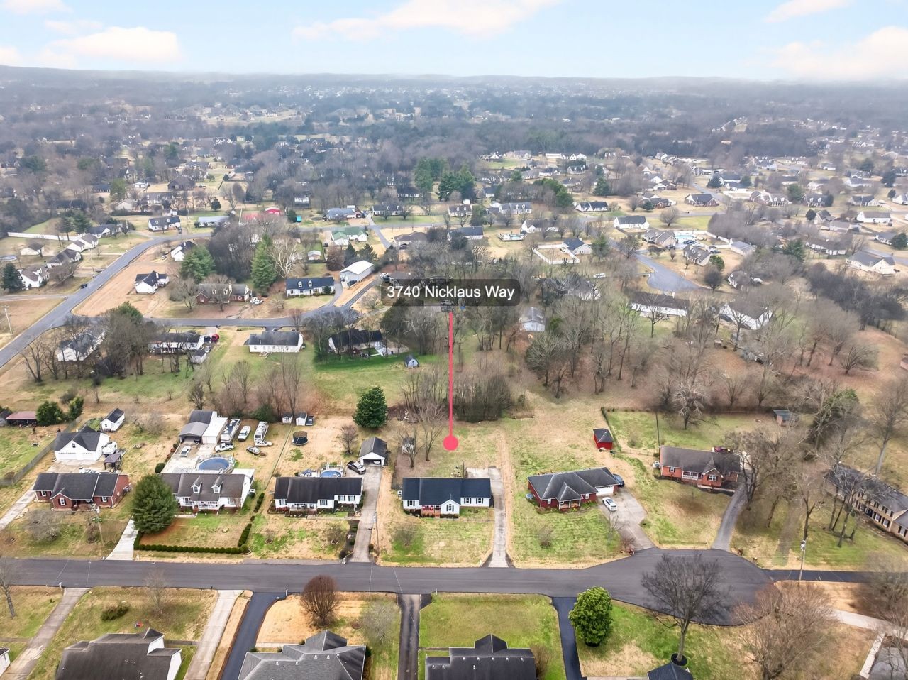 3740 Nicklaus Way Murfreesboro, TN 37128 - Photo 44 of 48 an aerial view of residential houses with outdoor space