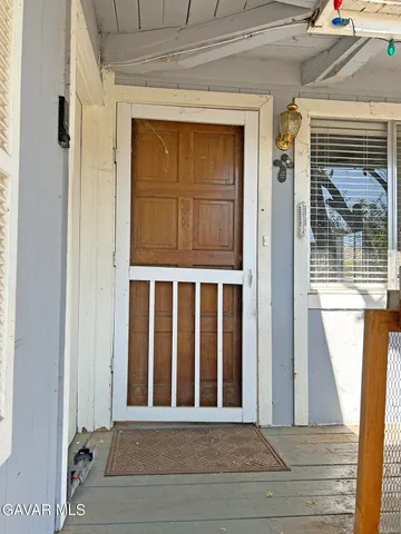 a view of front door