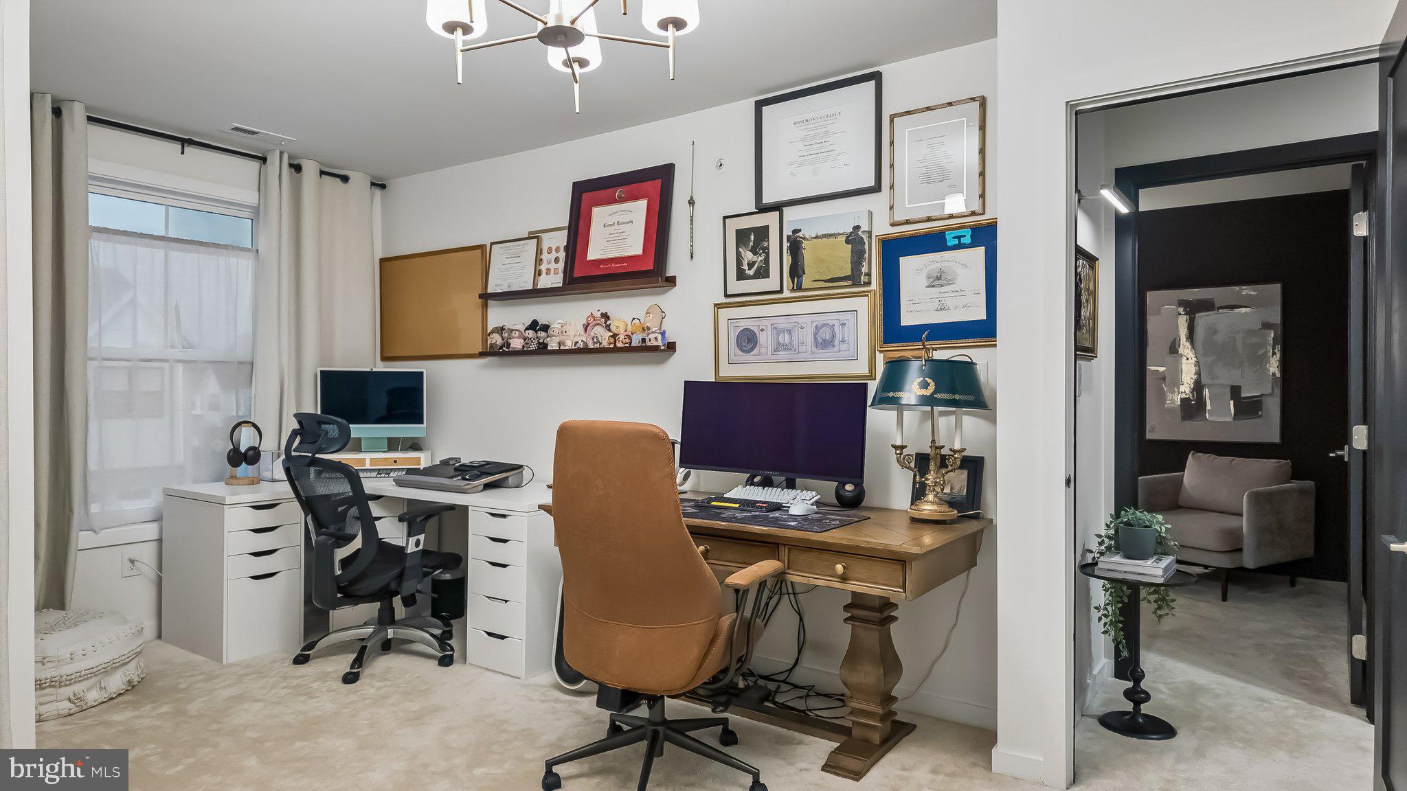 257 Junction Road Media, PA 19063 - Photo 17 of 25 a view of a workspace with furniture and a window