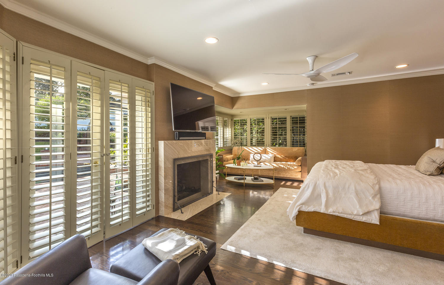 1175 Arden Road Pasadena, CA 91106 - Photo 11 of 30 a living room with furniture and a fireplace