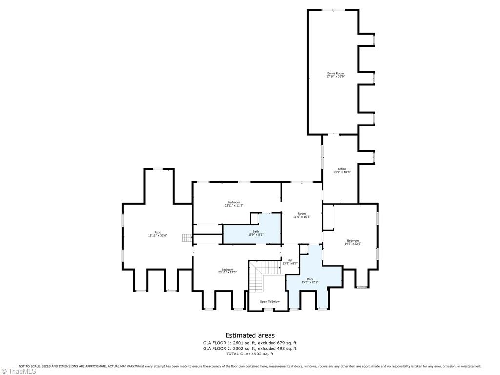 7999 Witty Road Summerfield, NC 27358 - Photo 50 of 50 Floor plan second level