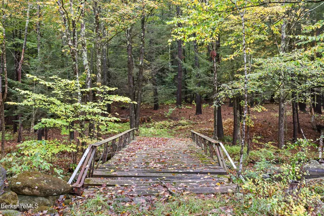 a view of a lake with a mountain in the background
