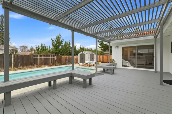 a house view with a seating space