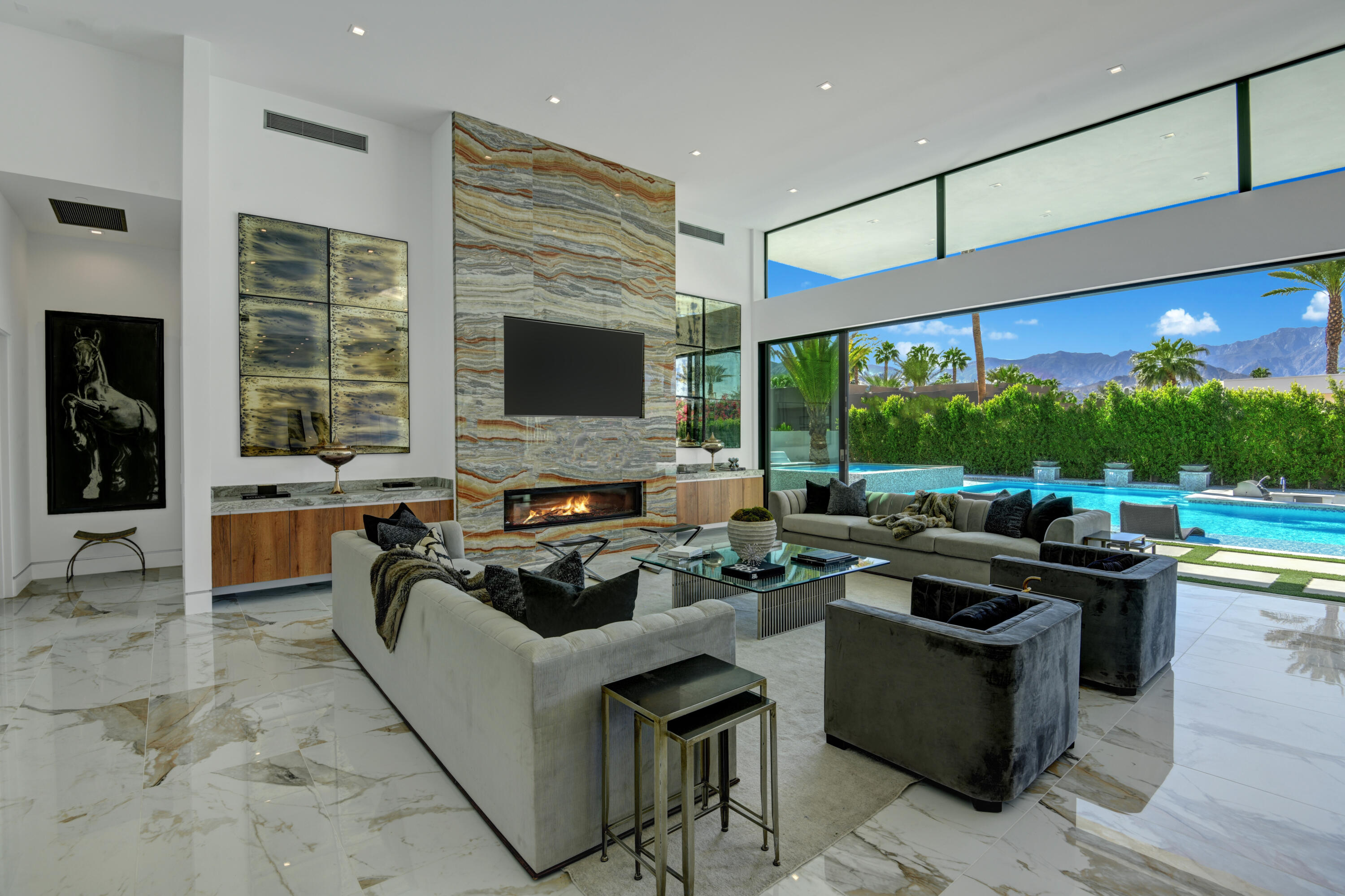 3 Bravo Court Rancho Mirage, CA 92270 - Photo 21 of 40 LIVING ROOM ANGLED TO MOUNTAINS