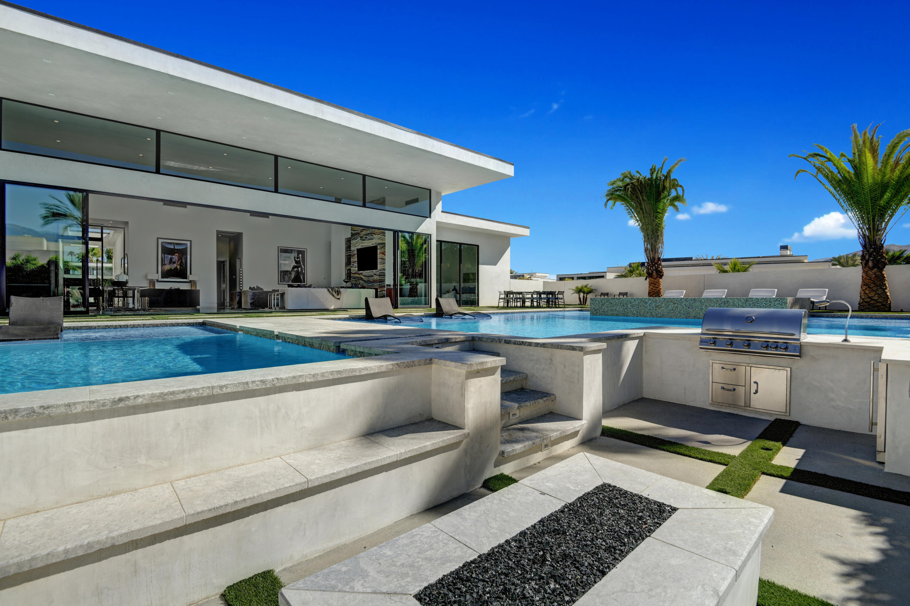 3 Bravo Court Rancho Mirage, CA 92270 - Photo 39 of 40 SUNKEN BBQ PIT TO POOL AND HOUSE