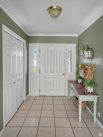 1716 Sagewood Road Price, UT 84501 - Photo 15 of 73 Entrance foyer with ornamental molding and light tile patterned flooring