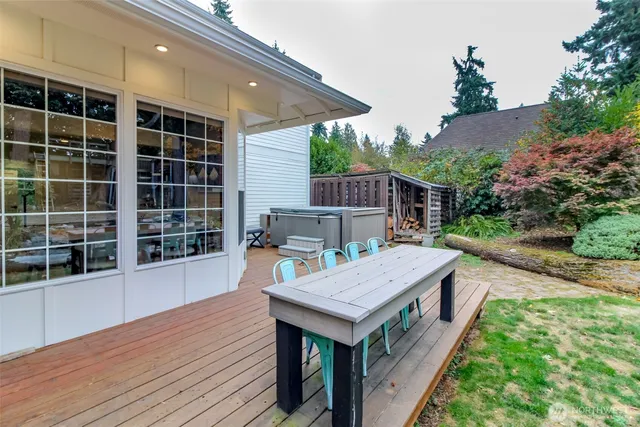 a house view with a seating space and garden view