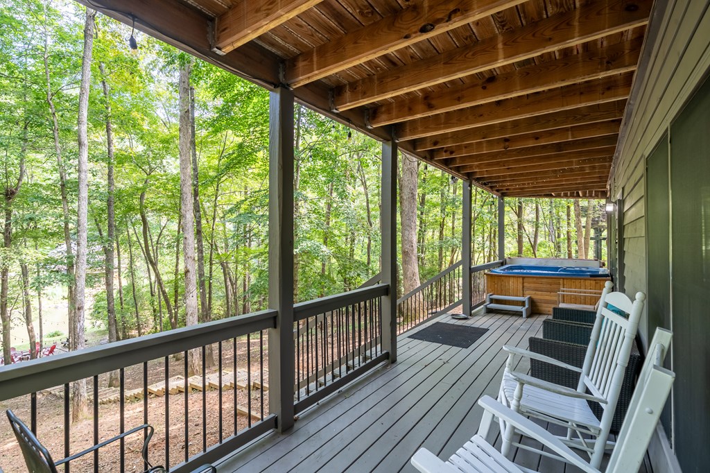 93 Amy Lane Ellijay, GA 30540 - Photo 38 of 61 a view of a porch with wooden floor