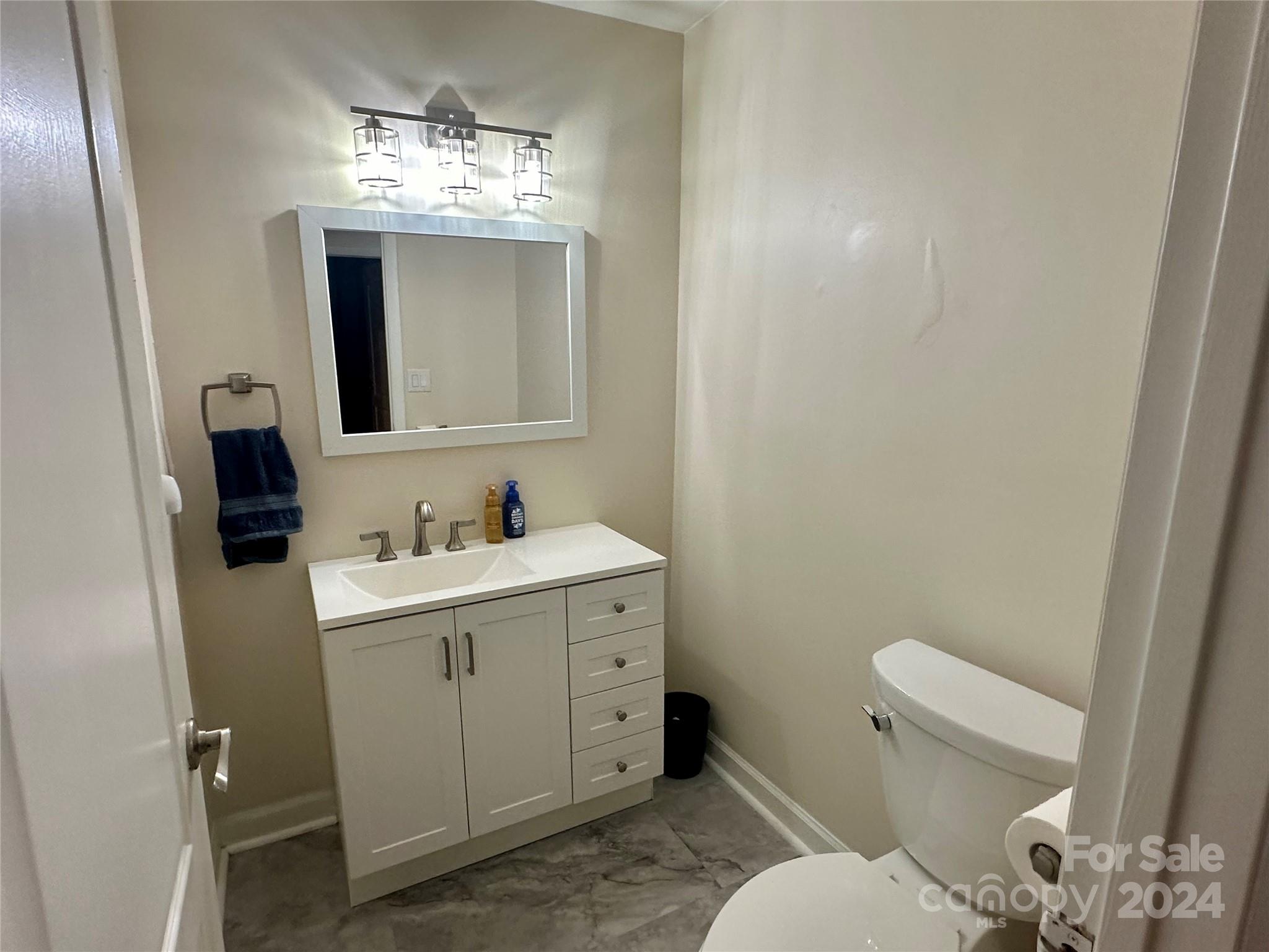 4108 Johnson Road Jefferson, SC 29718 - Photo 15 of 39 a bathroom with a sink a toilet a mirror and shower
