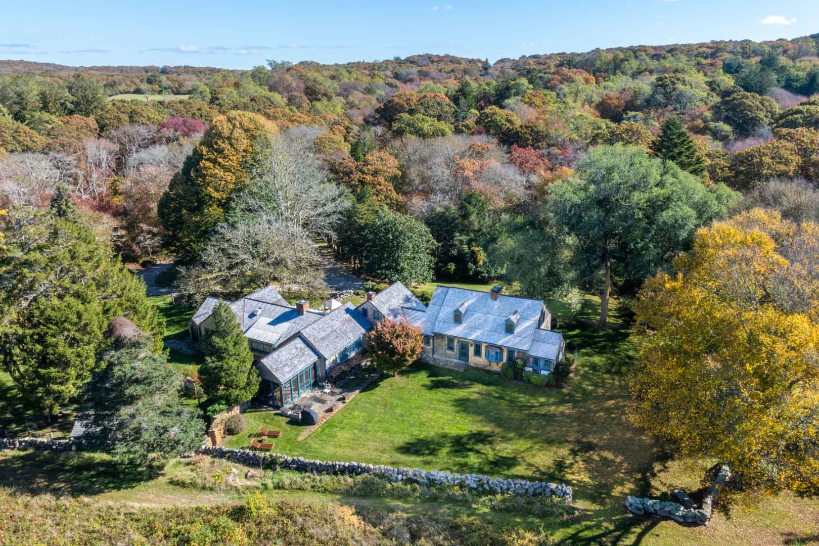 85 North Reservoir Road Vineyard Haven, MA 02568 - Photo 39 of 42 an aerial view of a house with a yard