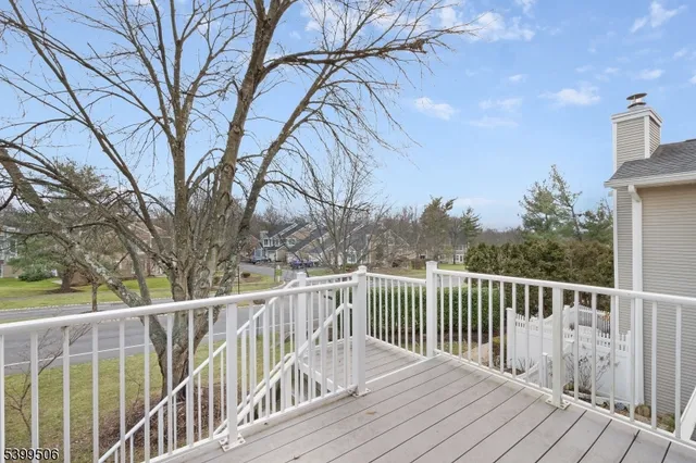 a view of a wooden roof deck