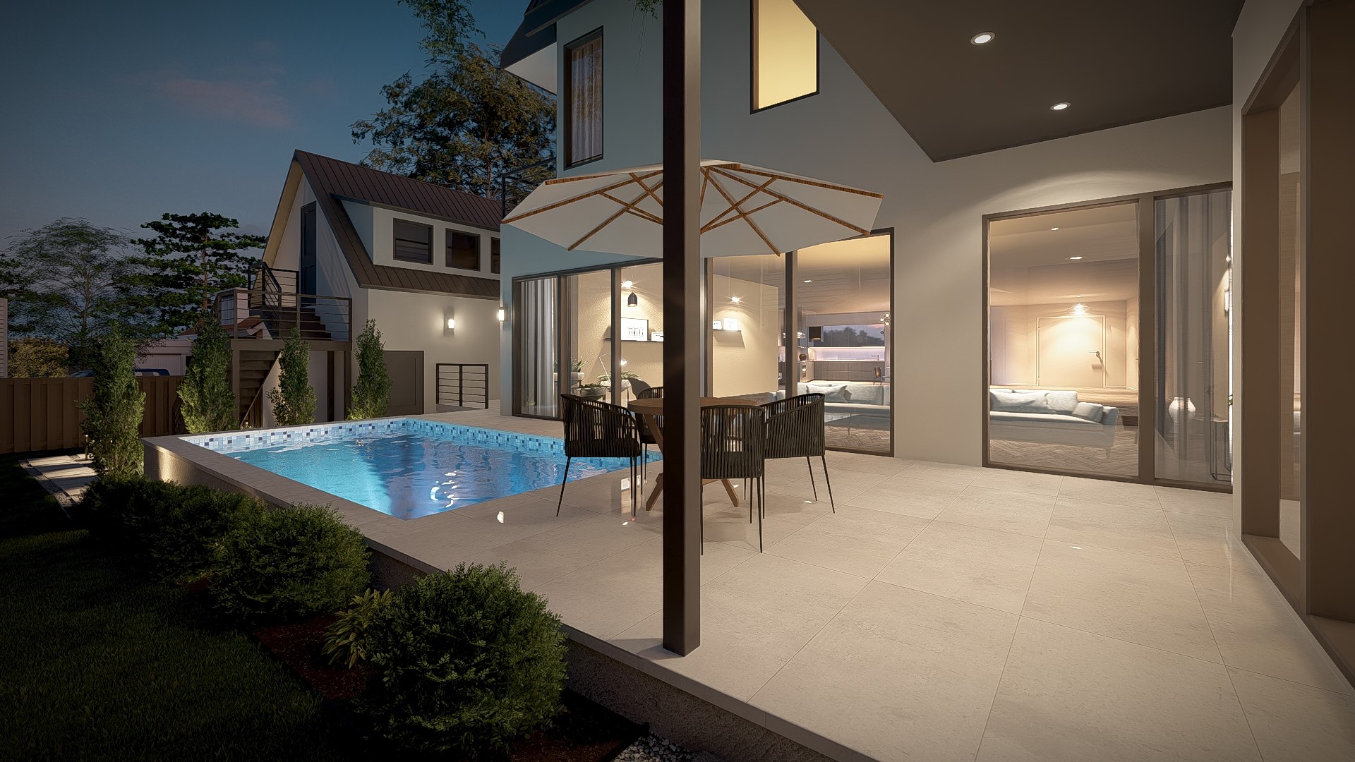 2014 East 10th Street Austin, TX 78702 - Photo 4 of 19 View of pool with patio surround and stairway