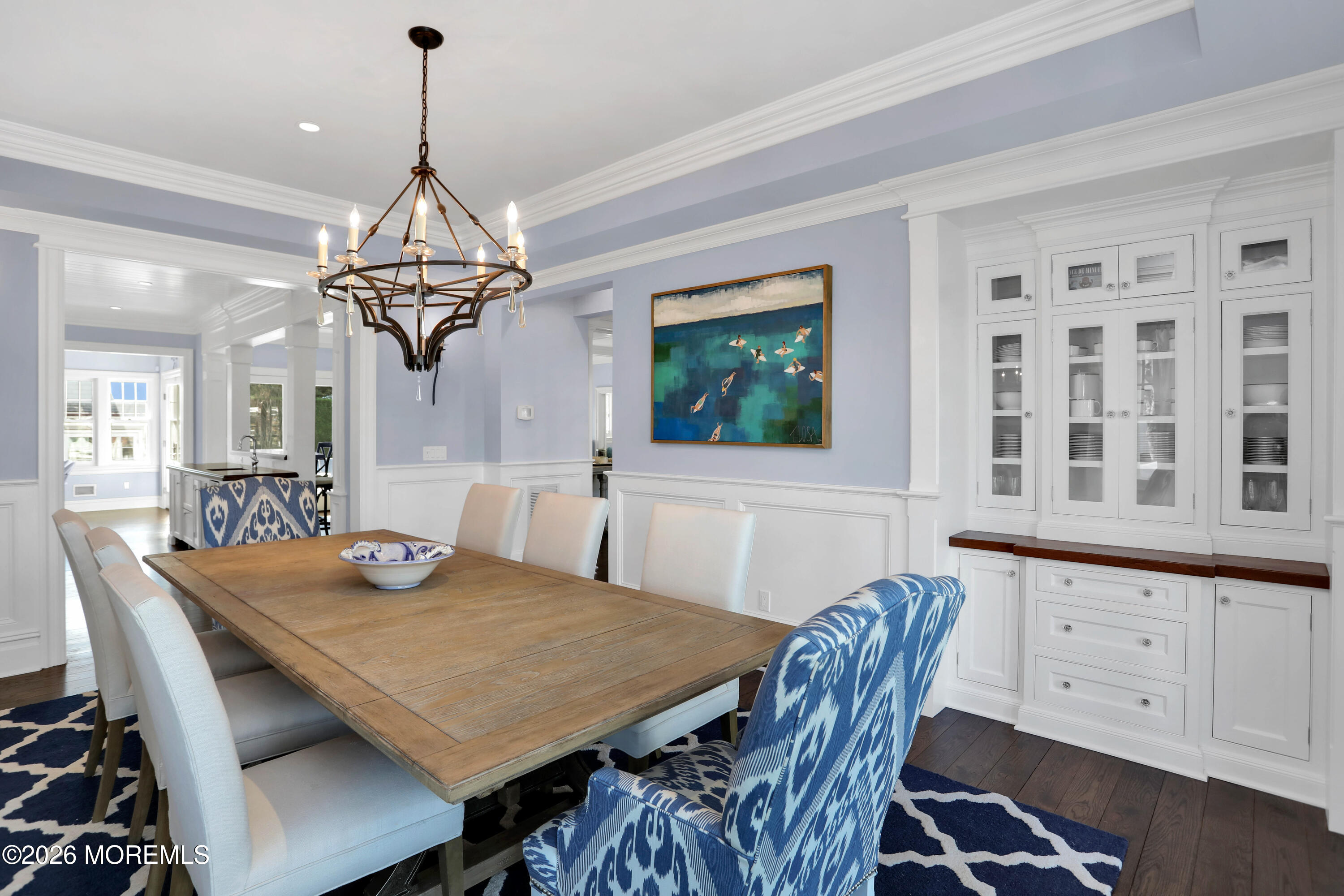 101 Tuttle Avenue Spring Lake, NJ 07762 - Photo 18 of 64 a view of a dining room with furniture a chandelier and wooden floor