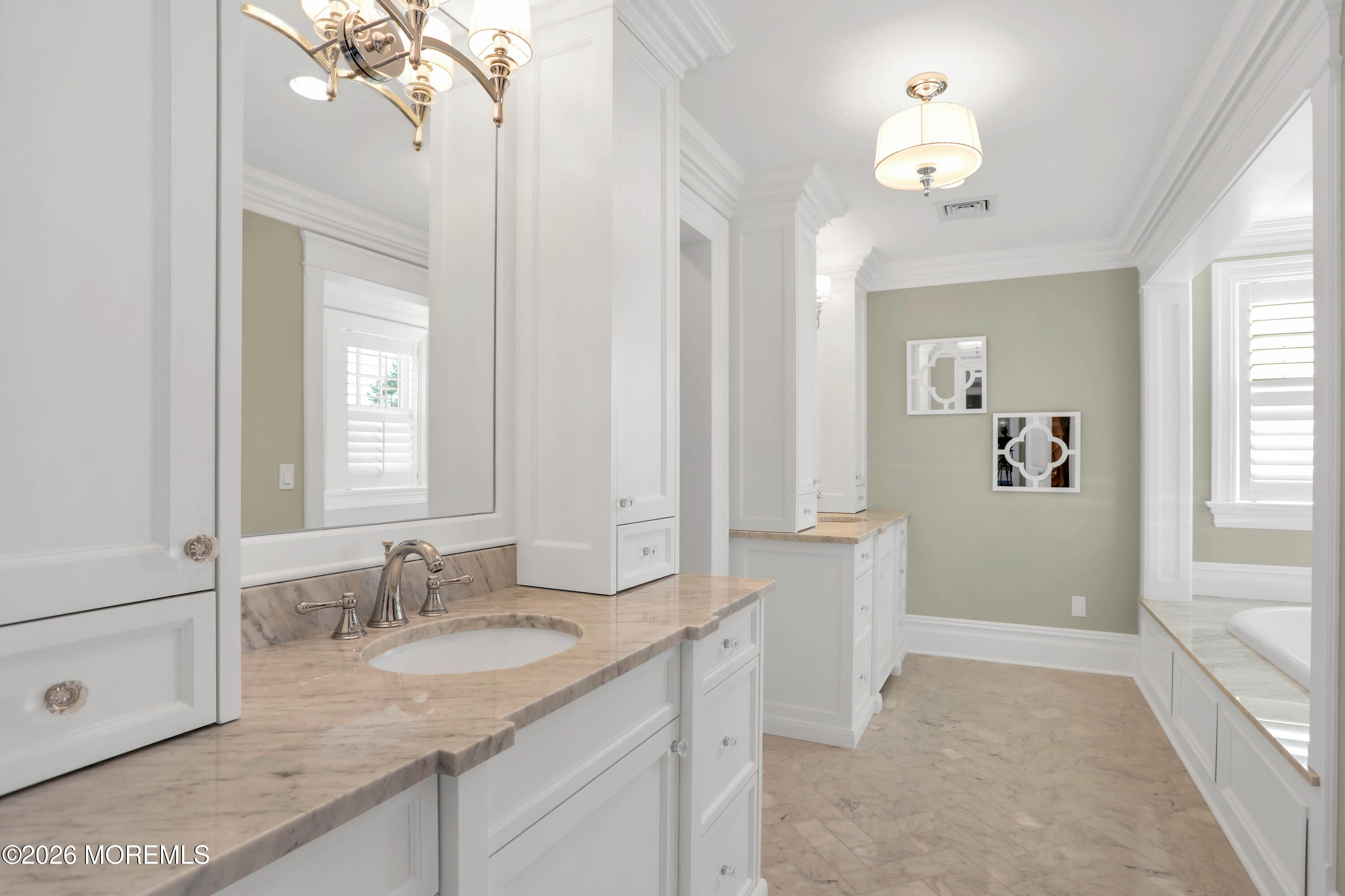 101 Tuttle Avenue Spring Lake, NJ 07762 - Photo 28 of 64 a bathroom with a sink double vanity granite and a mirror