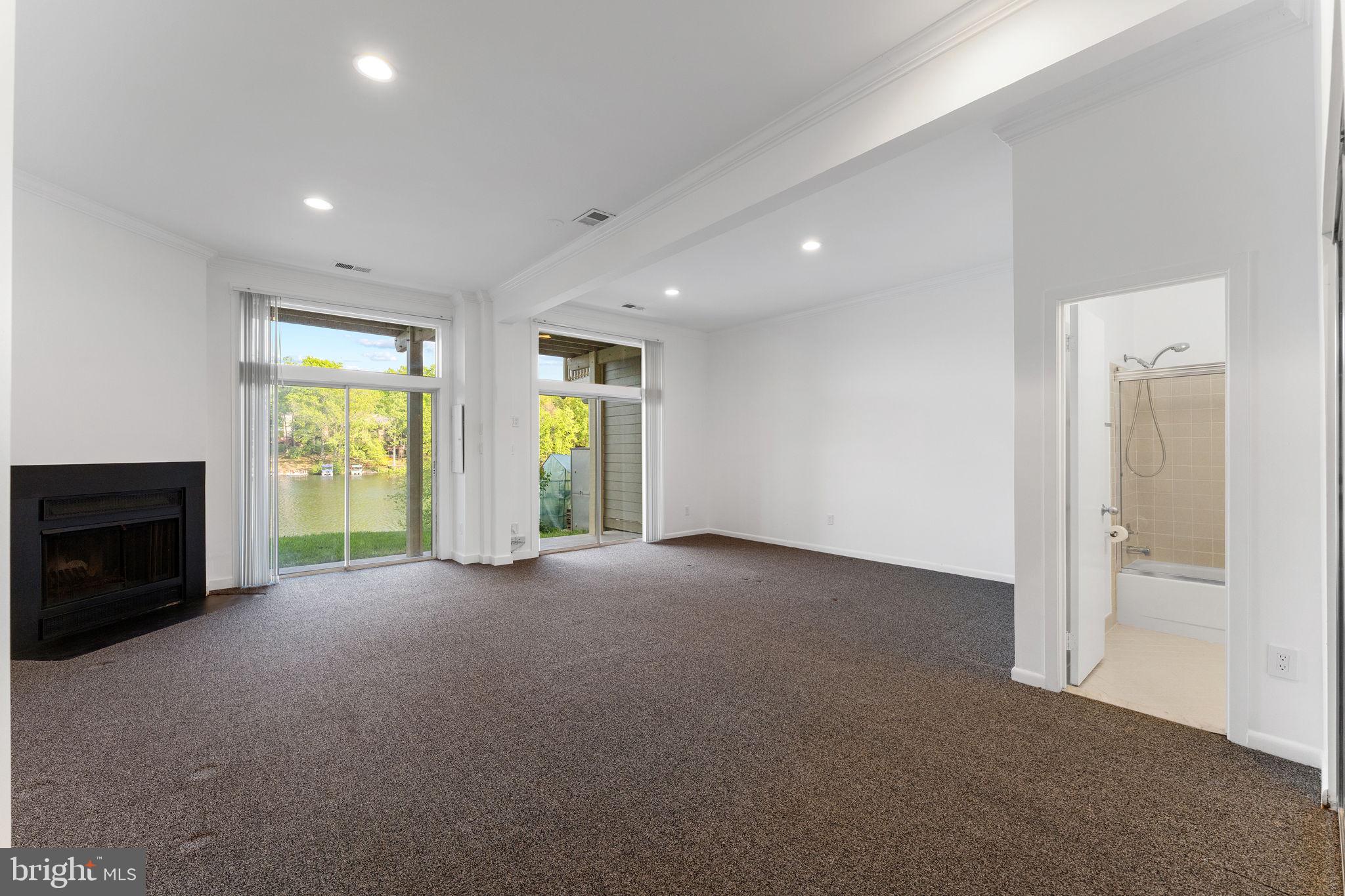 11163 Lake Chapel Lane Reston, VA 20191 - Photo 59 of 129 a view of empty room with windows and fireplace