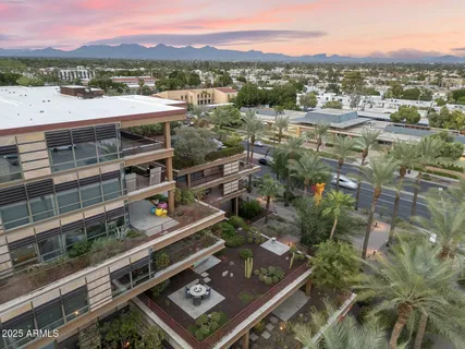 a city view from a balcony