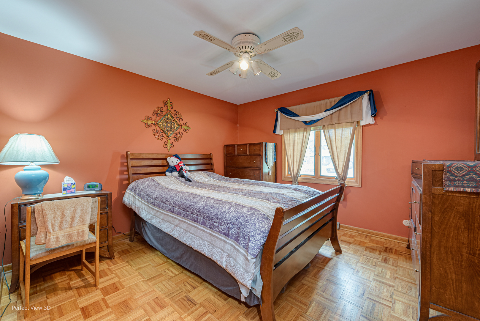 400 Illinois Road Frankfort, IL 60423 - Photo 12 of 24 a bedroom with a bed a lamp and a window