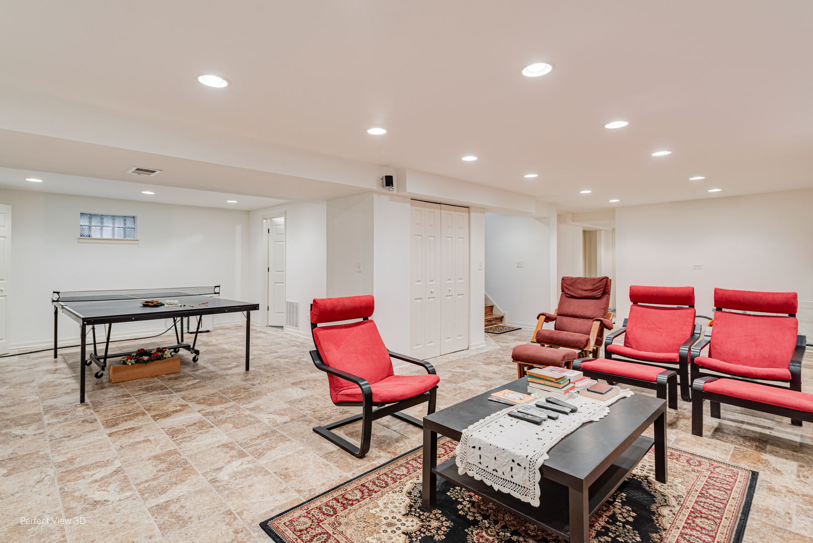 400 Illinois Road Frankfort, IL 60423 - Photo 19 of 24 a living room with furniture a red rug and a closet