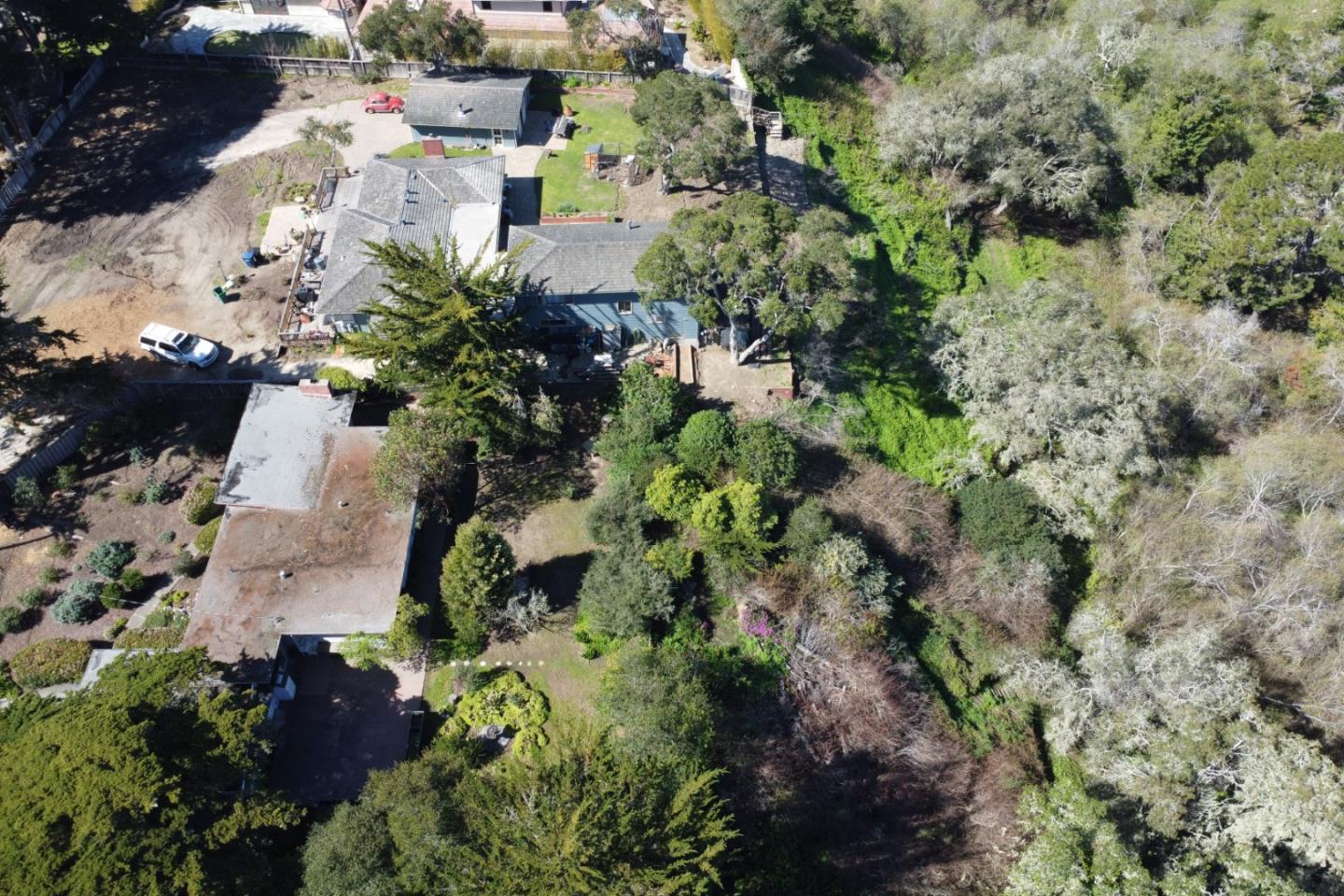 3281 Trevis Way Carmel, CA 93923 - Photo 12 of 16 an aerial view of a house with a yard and large trees